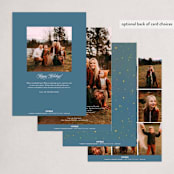 "Village Inn" - Holiday Cards in Peach by Becky Nimoy - Back of Card Options