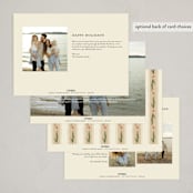 "Holiday Script" - Holiday Cards in Eggnog by Robert and Stella - Back of Card Options