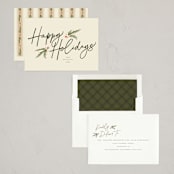 "Holiday Script" - Holiday Cards in Eggnog by Robert and Stella - Assembled