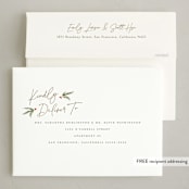 "Holiday Script" - Holiday Cards in Eggnog by Robert and Stella - FREE Recipient Addressing