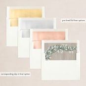 "Peace Garland" - Holiday Cards in Sage by Erin German - Envelope Liners