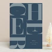 "Scattered Peace" - Holiday Cards in Aqua by Michelle Taylor - Front