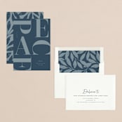"Scattered Peace" - Holiday Cards in Aqua by Michelle Taylor - Assembled