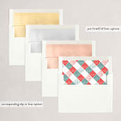 "New Home For The Holidays" - Holiday Cards in Cherry by Elky Ink - Envelope Liners