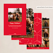 "peace n love sign" - Holiday Cards in Candy Cane by Creo Study - Back of Card Options