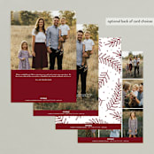 "Evergreen Home" - Holiday Cards in Cardinal by Oma N. Ramkhelawan - Back of Card