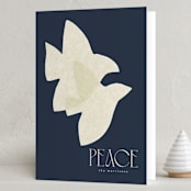 "Doves" - Holiday Cards in Midnight by Tamara Hilje - Folded Card