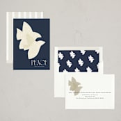 "Doves" - Holiday Cards in Midnight by Tamara Hilje - Assembled