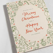 "doodled icons" - Holiday Cards in Stocking by Creo Study - Detail