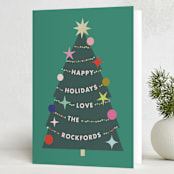"a very fun tree" - Holiday Cards in Garland by Lori Wemple - Folded Card