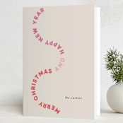 "Curvy" - Holiday Cards in Cookie Dough by Lori Wemple - Folded Card