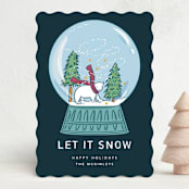 "Snow Globe" - Holiday Cards in Polar Plunge by Lauren Jinhee - Front