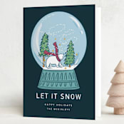 "Snow Globe" - Holiday Cards in Polar Plunge by Lauren Jinhee - Folded Card