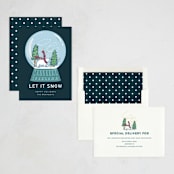 "Snow Globe" - Holiday Cards in Polar Plunge by Lauren Jinhee - Assembled