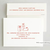 "Presents" - Holiday Cards in Stocking by Claire - FREE Recipient Addressing