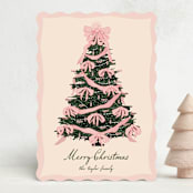 "rococo tree" - Holiday Cards in Rose by Jennifer Lew - Front