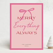 "Everything" - Holiday Cards in Strawberry by Jennifer Lew - Front