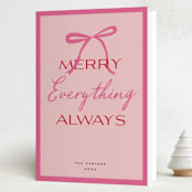 "Everything" - Holiday Cards in Strawberry by Jennifer Lew - Folded Card