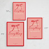 "Everything" - Holiday Cards in Rose by Jennifer Lew - Formats Available