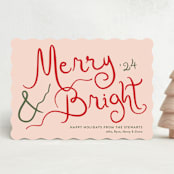 "winter bright" - Holiday Cards in Candied Grapefruit by Megan Davis - Front