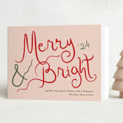 "winter bright" - Holiday Cards in Candied Grapefruit by Megan Davis - Folded Card