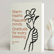 "Offering" - Holiday Cards in Cinnamon by Annie Clark - Folded Card