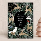 "Woodland Community" - Holiday Cards in Midnight by Alethea and Ruth - Front