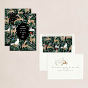 "Woodland Community" - Holiday Cards in Midnight by Alethea and Ruth - Assembled