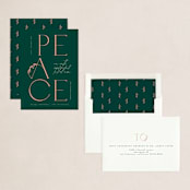 "Peace and Goodwill" - Holiday Cards in Winter Rose by Ana de Sousa - Assembled