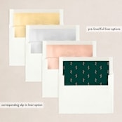 "Peace and Goodwill" - Holiday Cards in Winter Rose by Ana de Sousa - Envelope Liners