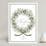 "Christmas Bow" - Holiday Cards in Pine by Susan Moyal - Front