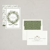 "Christmas Bow" - Holiday Cards in Pine by Susan Moyal - Assembled