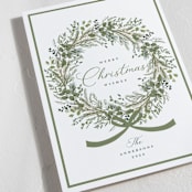 "Christmas Bow" - Holiday Cards in Pine by Susan Moyal - Detail
