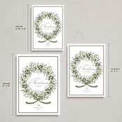 "Christmas Bow" - Holiday Cards in Pine by Susan Moyal - Formats Available