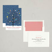 "Peace On Earth" - Holiday Cards in Winter Dusk by Eve Schultz - Assembled