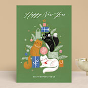 "Christmas Kitties" - Holiday Cards in Pears by Kristen Smith - Front