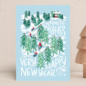 "Winter Scene" - Holiday Cards in Glacier by Meggy Masters - Front