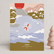 "Snow Angel" - Holiday Cards in Fawn by Jennifer Lew - Front