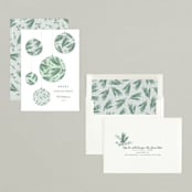 "Forest Ornaments" - Holiday Cards in Snow by Jennifer Holbrook - Assembled