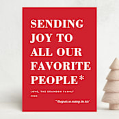 "You Made the List" - Holiday Cards in Candy Apple by Amy Payne - Front