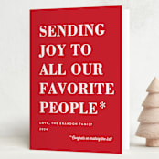 "You Made the List" - Holiday Cards in Candy Apple by Amy Payne - Folded Card