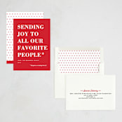 "You Made the List" - Holiday Cards in Candy Apple by Amy Payne - Assembled