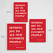 "You Made the List" - Holiday Cards in Candy Apple by Amy Payne - Formats Available