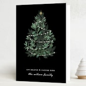 "Heaven And Nature" - Holiday Cards in Jet by Corinne Malesic - Folded Card