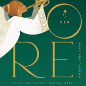 "Adore Him" - Holiday Cards in Celestial by Ana de Sousa - Detail