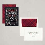 "The Most Wonderful" - Holiday Cards in Coal by Erin German - Assembled