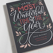 "The Most Wonderful" - Holiday Cards in Coal by Erin German - Detail