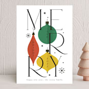 "Merry&Bright" - Holiday Cards in Snow by Ana de Sousa - Front
