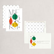 "Merry&Bright" - Holiday Cards in Snow by Ana de Sousa - Assembled
