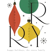 "Merry&Bright" - Holiday Cards in Snow by Ana de Sousa - Close-Up